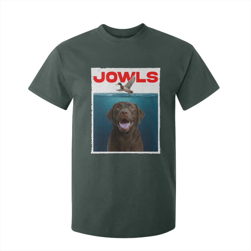 Chocolate Labrador Retriever T Shirt For Kid Funny Jowls Horror Dog Poster TS12 Dark Forest Green Print Your Wear