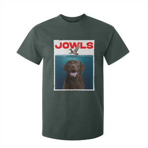 Chocolate Labrador Retriever T Shirt For Kid Funny Jowls Horror Dog Poster TS12 Dark Forest Green Print Your Wear