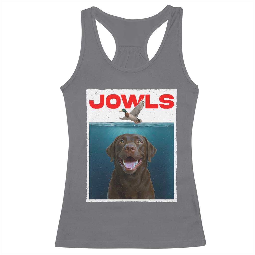 Chocolate Labrador Retriever Racerback Tank Top Funny Jowls Horror Dog Poster TS12 Charcoal Print Your Wear