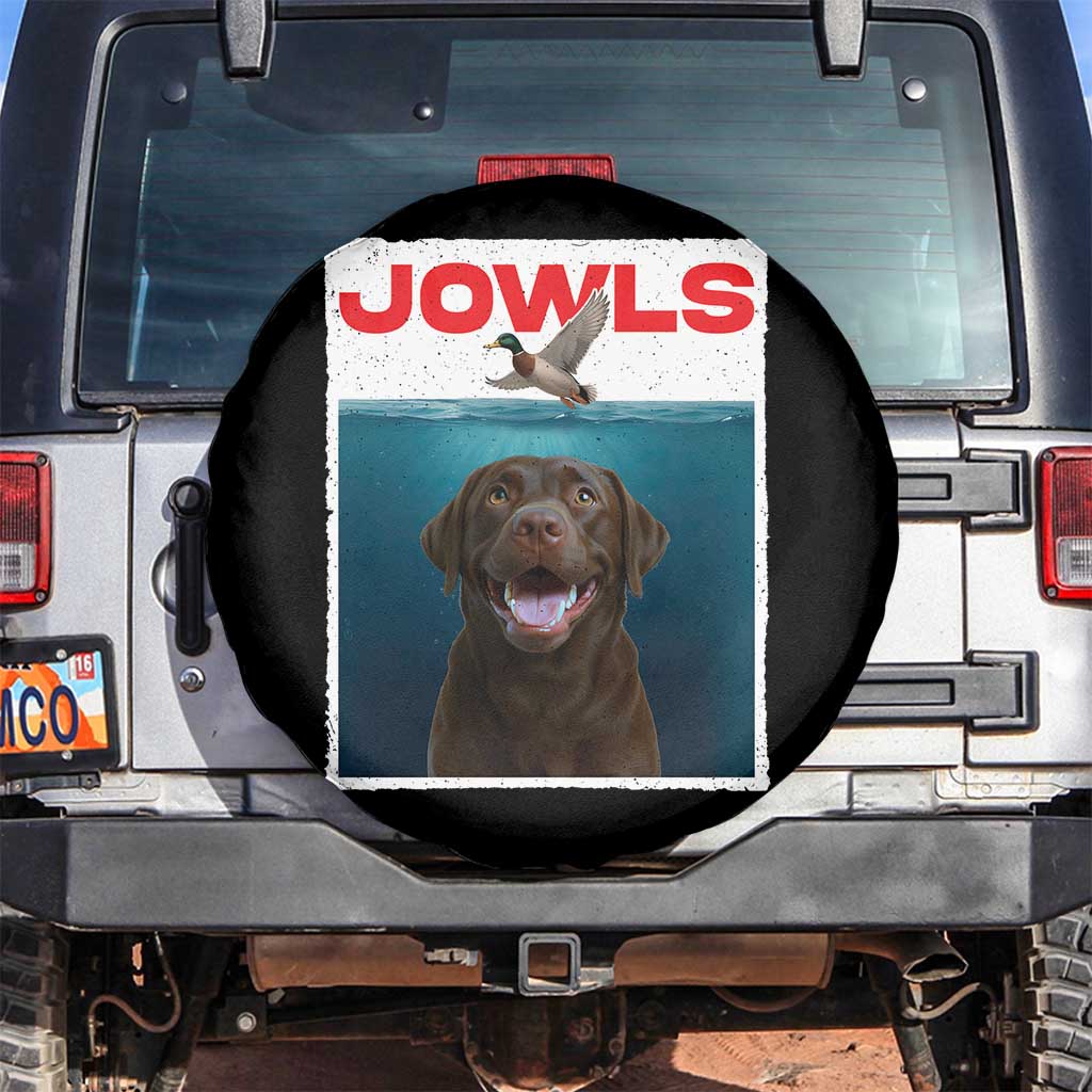 Chocolate Labrador Retriever Spare Tire Cover Funny Jowls Horror Dog Poster TS12 No hole Black Print Your Wear