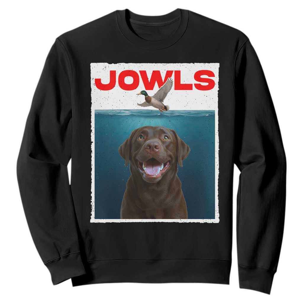 Chocolate Labrador Retriever Sweatshirt Funny Jowls Horror Dog Poster TS12 Black Print Your Wear