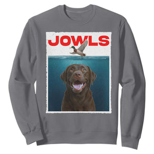 Chocolate Labrador Retriever Sweatshirt Funny Jowls Horror Dog Poster TS12 Charcoal Print Your Wear