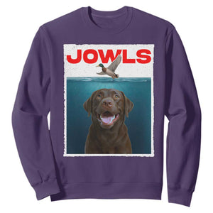Chocolate Labrador Retriever Sweatshirt Funny Jowls Horror Dog Poster TS12 Purple Print Your Wear