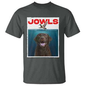Chocolate Labrador Retriever T Shirt Funny Jowls Horror Dog Poster TS12 Dark Heather Print Your Wear