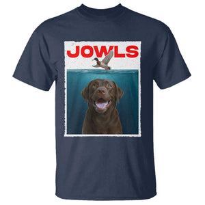 Chocolate Labrador Retriever T Shirt Funny Jowls Horror Dog Poster TS12 Navy Print Your Wear