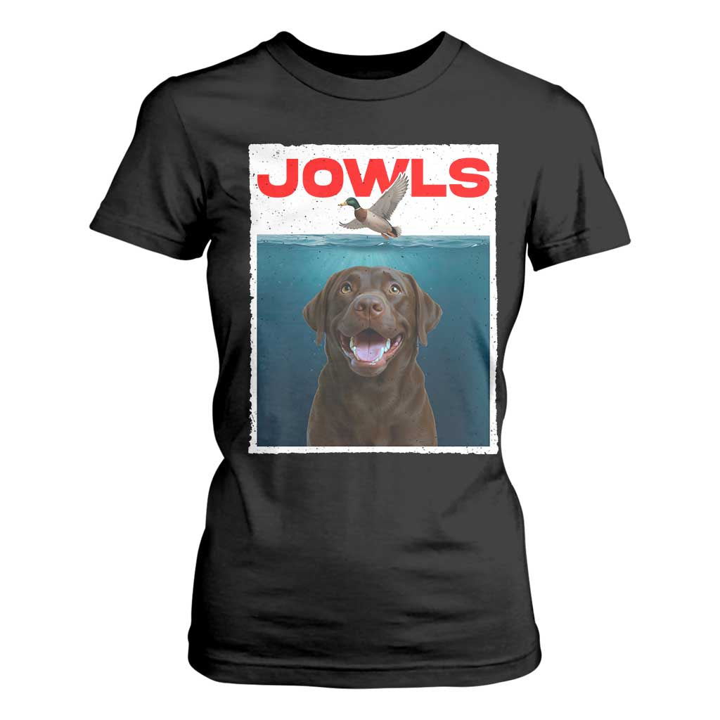 Chocolate Labrador Retriever T Shirt For Women Funny Jowls Horror Dog Poster TS12 Black Print Your Wear