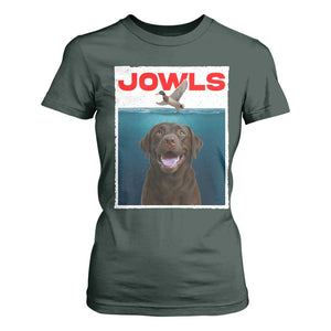 Chocolate Labrador Retriever T Shirt For Women Funny Jowls Horror Dog Poster TS12 Dark Forest Green Print Your Wear