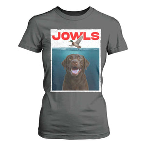 Chocolate Labrador Retriever T Shirt For Women Funny Jowls Horror Dog Poster TS12 Dark Heather Print Your Wear