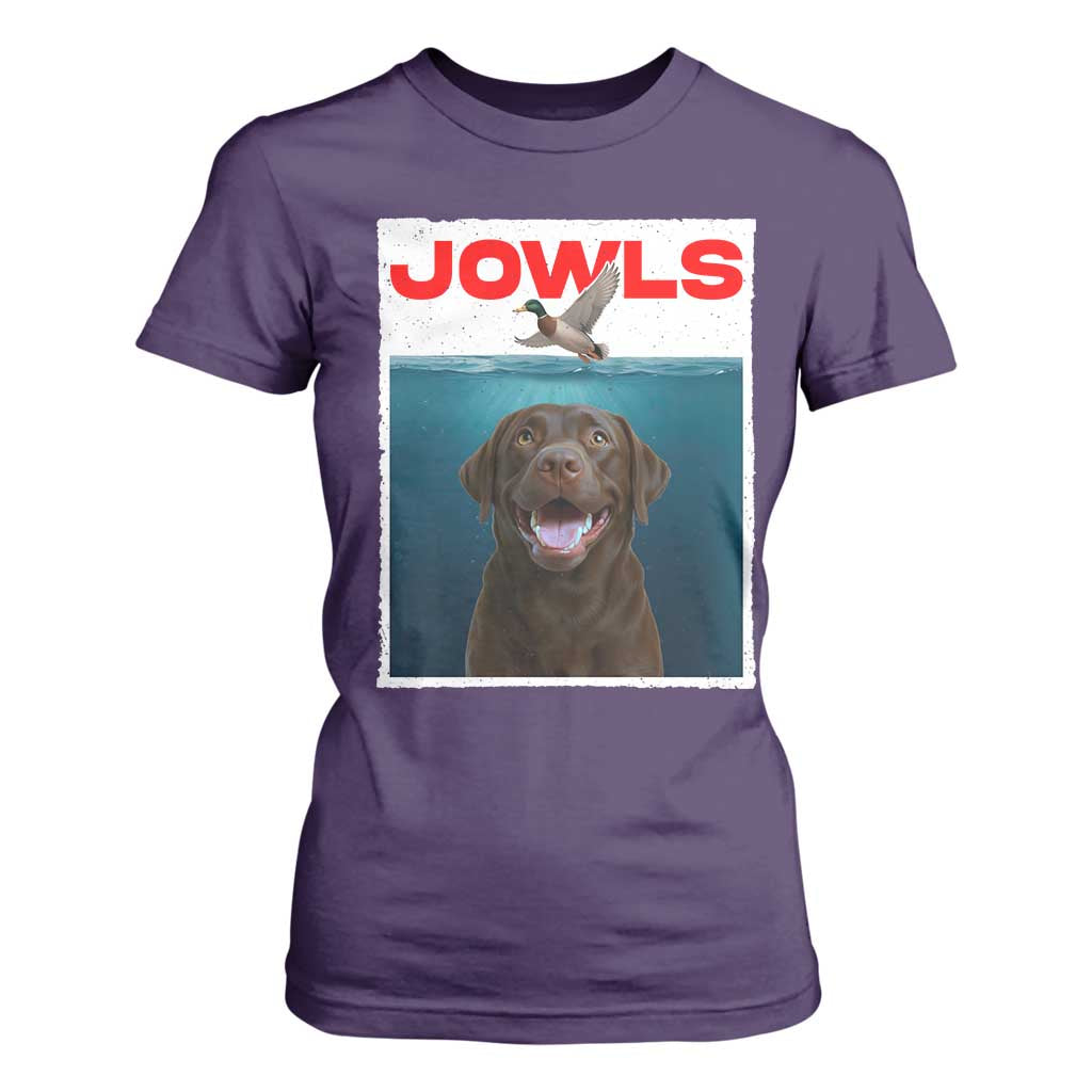 Chocolate Labrador Retriever T Shirt For Women Funny Jowls Horror Dog Poster TS12 Purple Print Your Wear