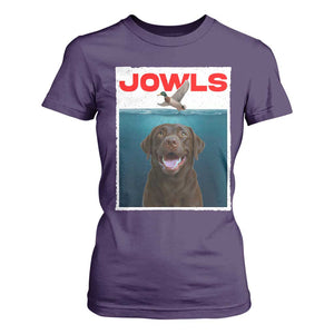 Chocolate Labrador Retriever T Shirt For Women Funny Jowls Horror Dog Poster TS12 Purple Print Your Wear