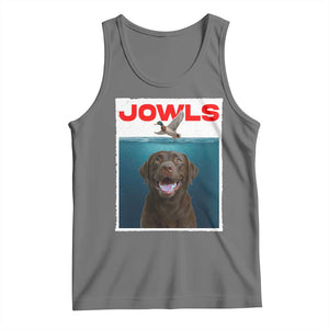 Chocolate Labrador Retriever Tank Top Funny Jowls Horror Dog Poster TS12 Black Heather Print Your Wear