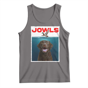 Chocolate Labrador Retriever Tank Top Funny Jowls Horror Dog Poster TS12 Deep Heather Print Your Wear