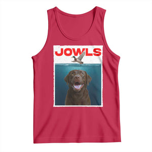 Chocolate Labrador Retriever Tank Top Funny Jowls Horror Dog Poster TS12 Red Print Your Wear