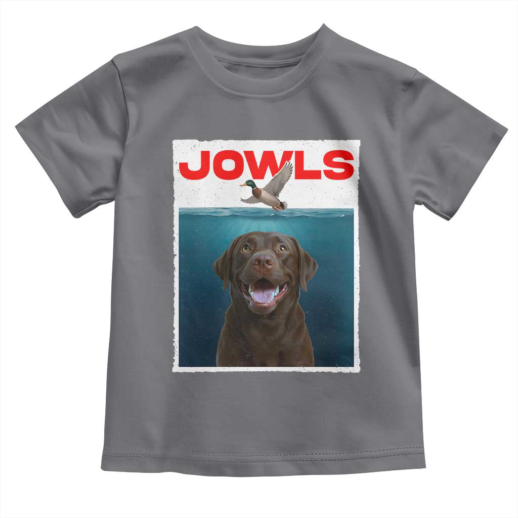 Chocolate Labrador Retriever Toddler T Shirt Funny Jowls Horror Dog Poster TS12 Charcoal Print Your Wear