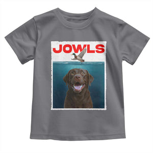 Chocolate Labrador Retriever Toddler T Shirt Funny Jowls Horror Dog Poster TS12 Charcoal Print Your Wear