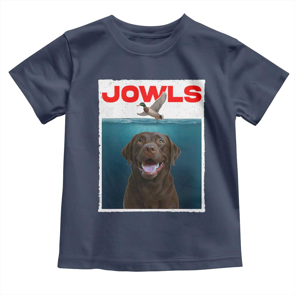 Chocolate Labrador Retriever Toddler T Shirt Funny Jowls Horror Dog Poster TS12 Navy Print Your Wear