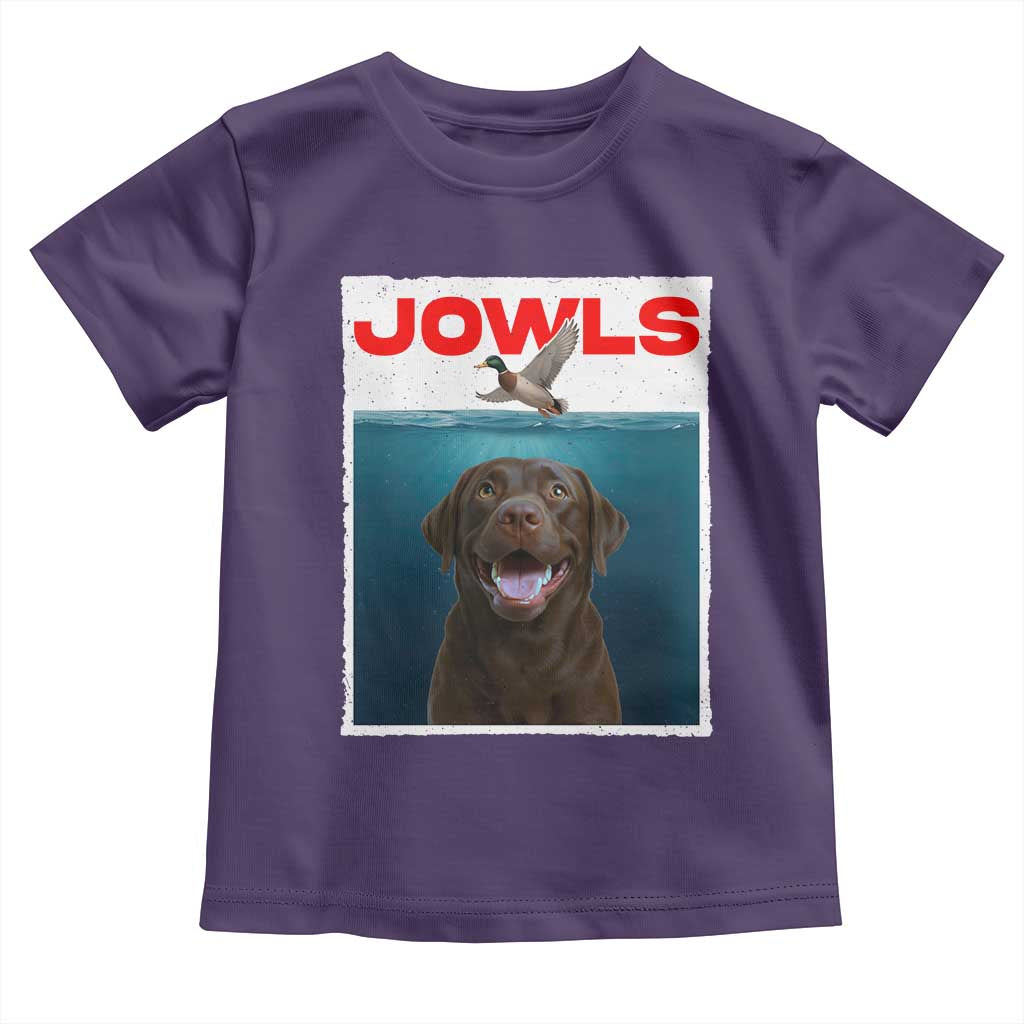 Chocolate Labrador Retriever Toddler T Shirt Funny Jowls Horror Dog Poster TS12 Purple Print Your Wear