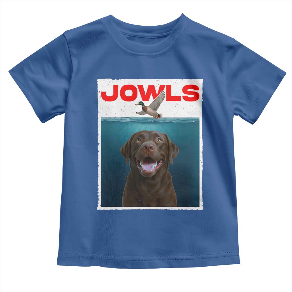 Chocolate Labrador Retriever Toddler T Shirt Funny Jowls Horror Dog Poster TS12 Royal Blue Print Your Wear
