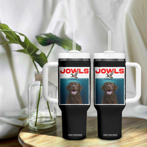 Chocolate Labrador Retriever Tumbler With Handle Funny Jowls Horror Dog Poster TS12 Print Your Wear