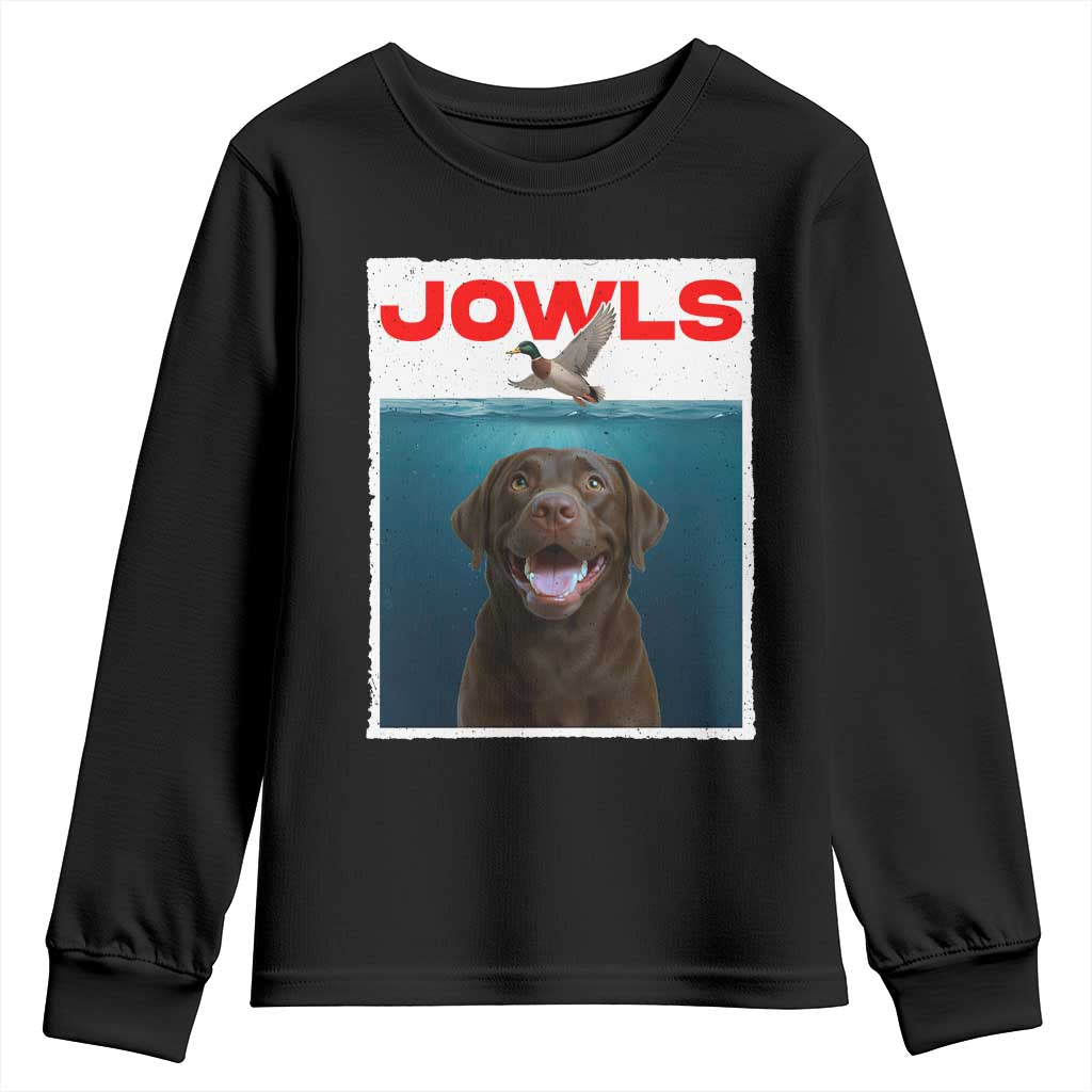 Chocolate Labrador Retriever Youth Sweatshirt Funny Jowls Horror Dog Poster TS12 Black Print Your Wear