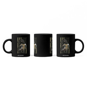 Patriotic Black Lab Coffee Mug Hunting Dog American Flag Camo Gift TS12 Print Your Wear