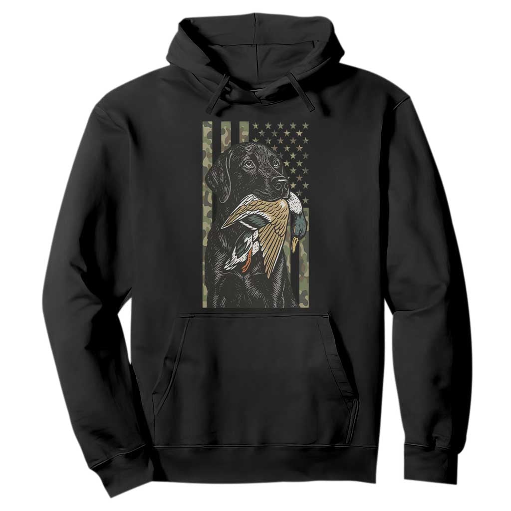Patriotic Black Lab Hoodie Hunting Dog American Flag Camo Gift TS12 Black Print Your Wear
