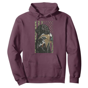 Patriotic Black Lab Hoodie Hunting Dog American Flag Camo Gift TS12 Maroon Print Your Wear