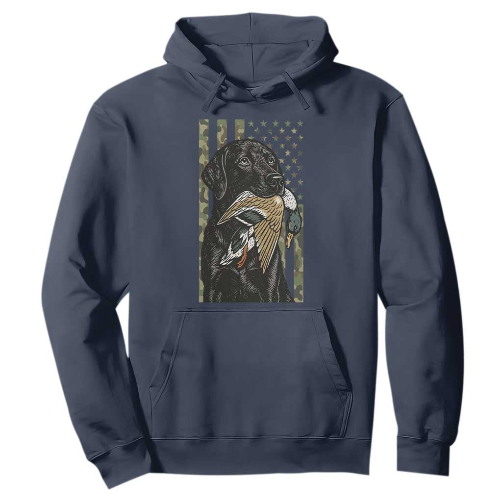 Patriotic Black Lab Hoodie Hunting Dog American Flag Camo Gift TS12 Navy Print Your Wear