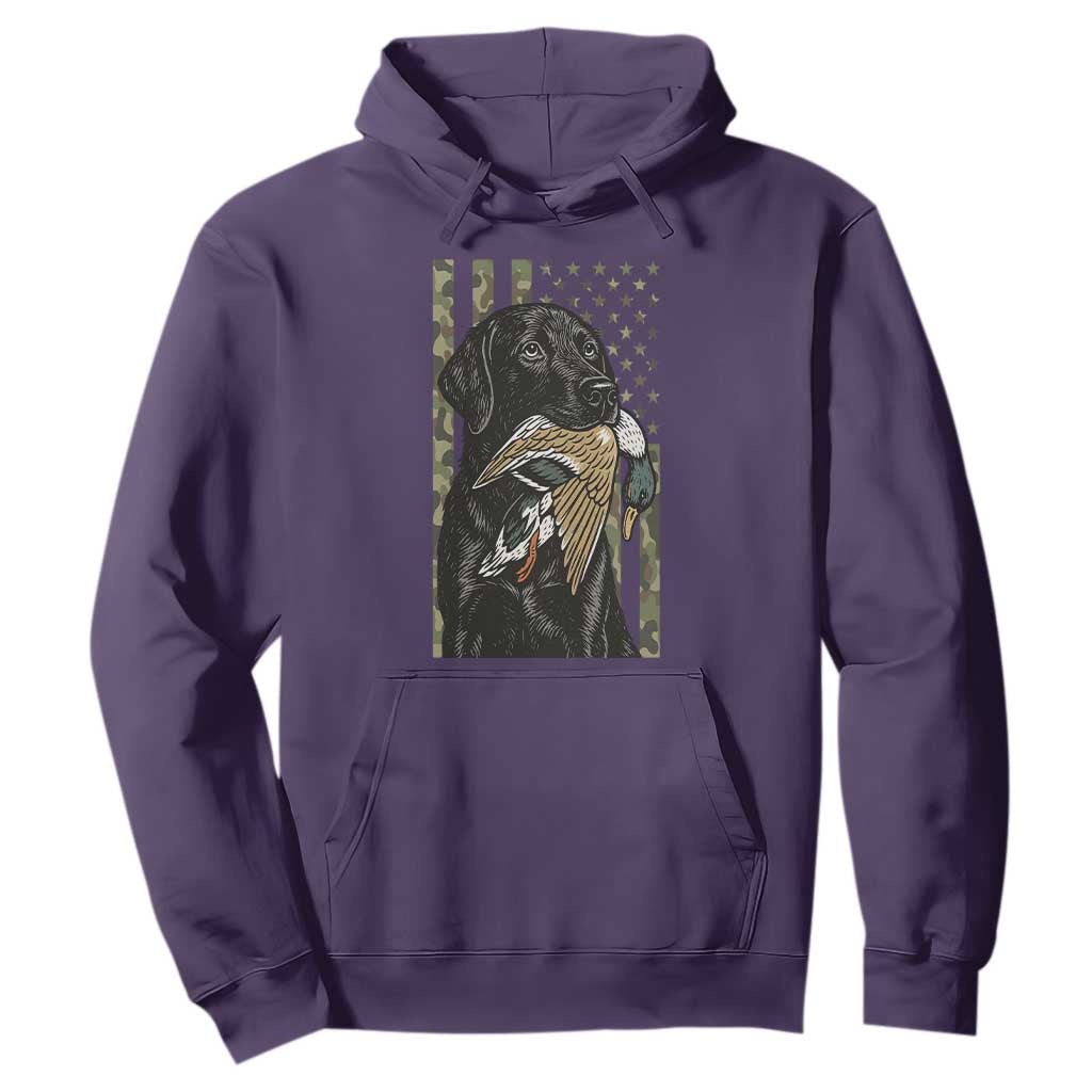 Patriotic Black Lab Hoodie Hunting Dog American Flag Camo Gift TS12 Purple Print Your Wear