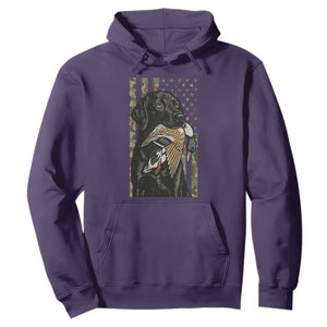 Patriotic Black Lab Hoodie Hunting Dog American Flag Camo Gift TS12 Purple Print Your Wear