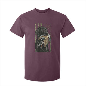 Patriotic Black Lab T Shirt For Kid Hunting Dog American Flag Camo Gift TS12 Maroon Print Your Wear