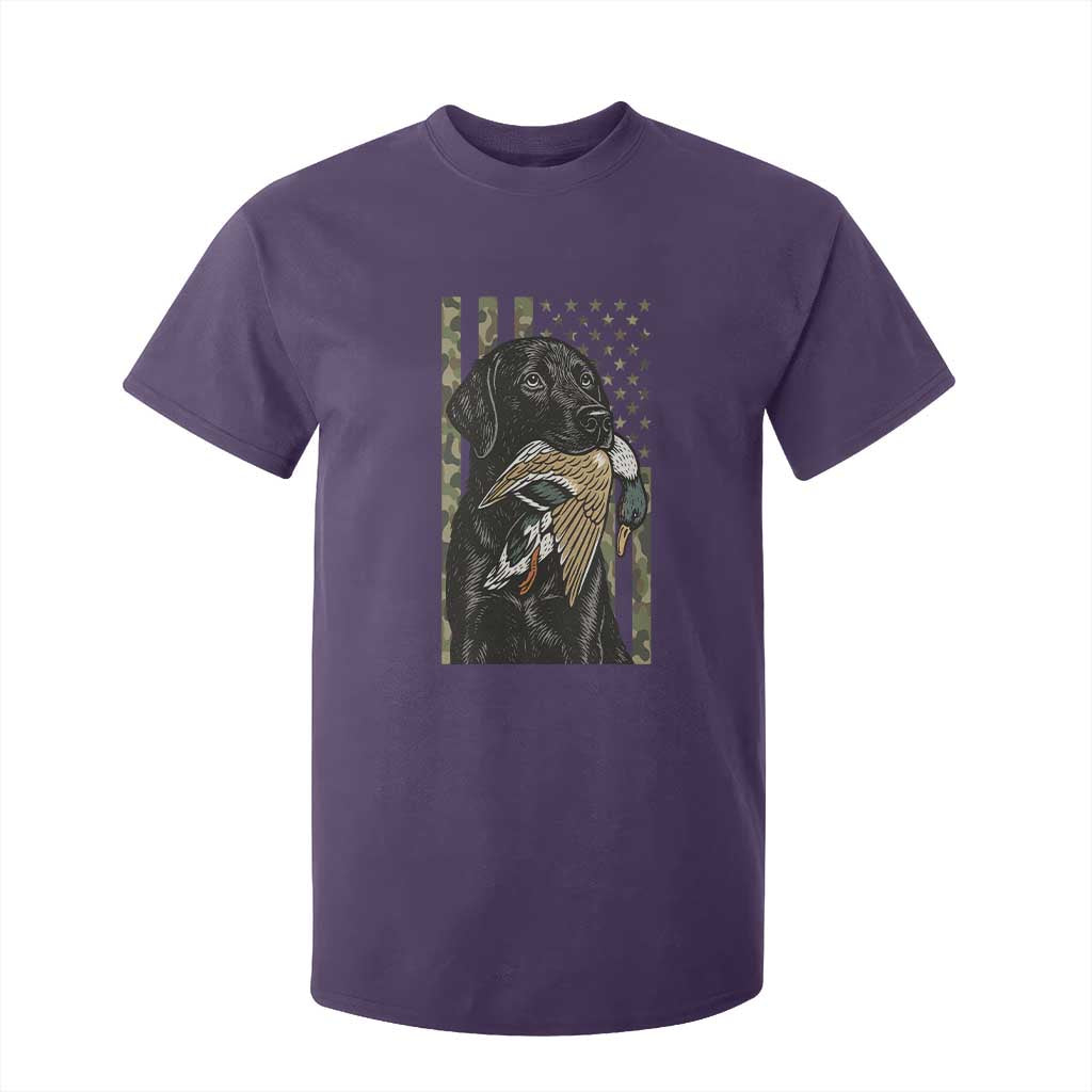 Patriotic Black Lab T Shirt For Kid Hunting Dog American Flag Camo Gift TS12 Purple Print Your Wear
