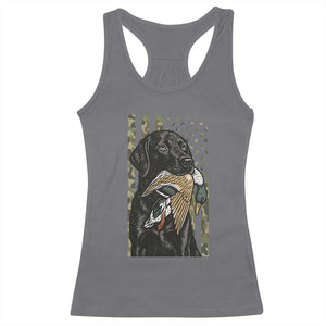 Patriotic Black Lab Racerback Tank Top Hunting Dog American Flag Camo Gift TS12 Charcoal Print Your Wear