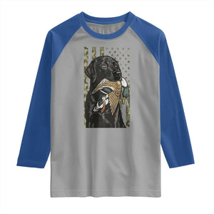 Patriotic Black Lab Raglan Shirt Hunting Dog American Flag Camo Gift TS12 Sport Gray Royal Print Your Wear