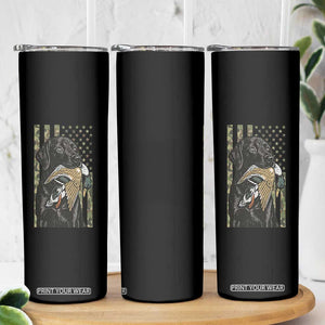 Patriotic Black Lab Skinny Tumbler Hunting Dog American Flag Camo Gift TS12 Print Your Wear