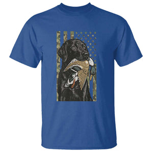 Patriotic Black Lab T Shirt Hunting Dog American Flag Camo Gift TS12 Royal Blue Print Your Wear