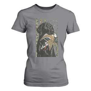 Patriotic Black Lab T Shirt For Women Hunting Dog American Flag Camo Gift TS12 Charcoal Print Your Wear