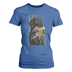 Patriotic Black Lab T Shirt For Women Hunting Dog American Flag Camo Gift TS12 Royal Blue Print Your Wear
