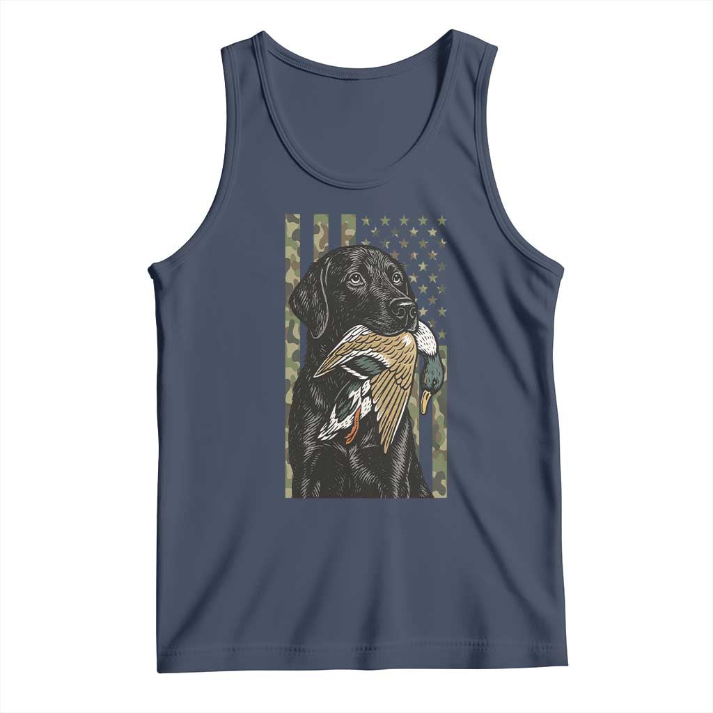 Patriotic Black Lab Tank Top Hunting Dog American Flag Camo Gift TS12 Navy Print Your Wear