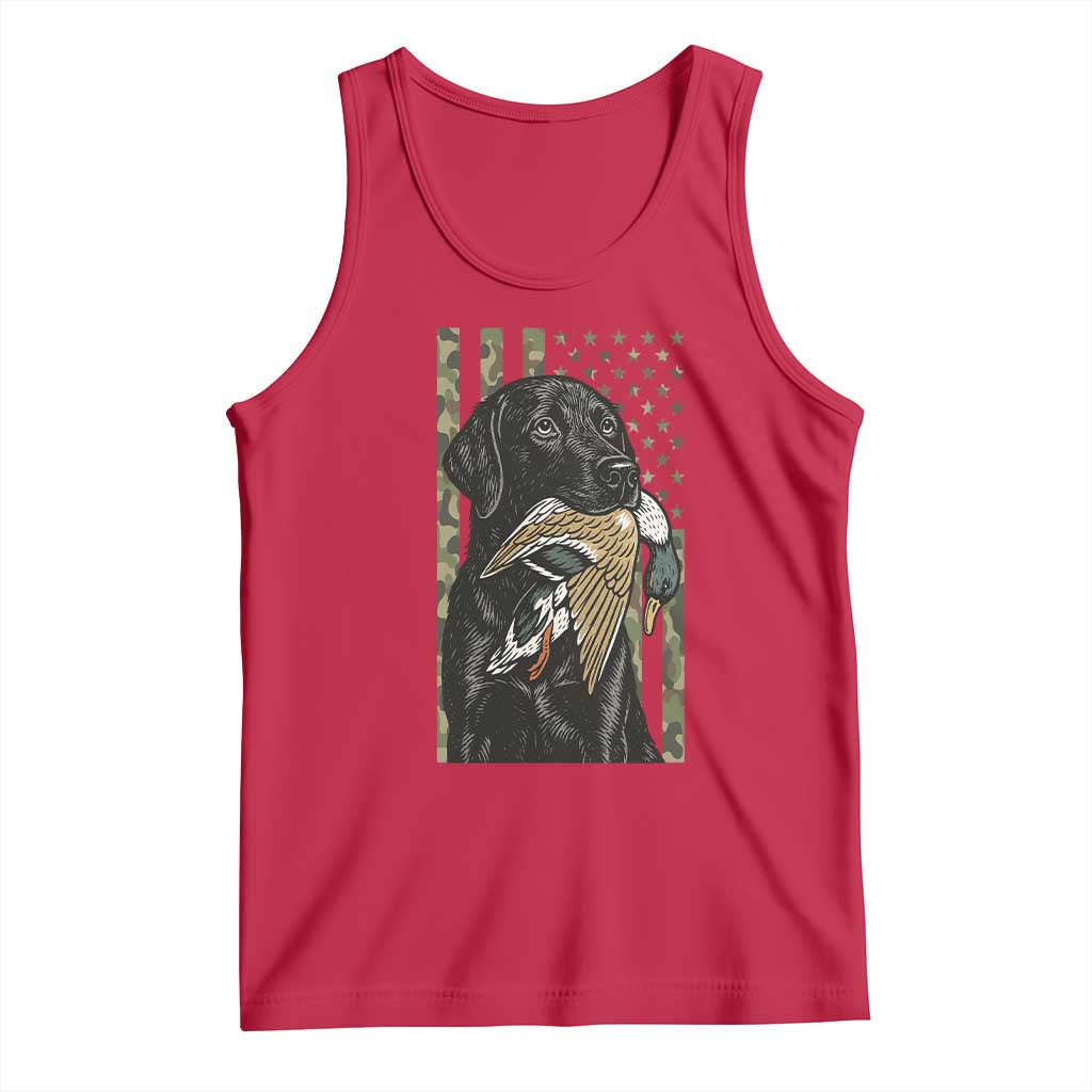 Patriotic Black Lab Tank Top Hunting Dog American Flag Camo Gift TS12 Red Print Your Wear