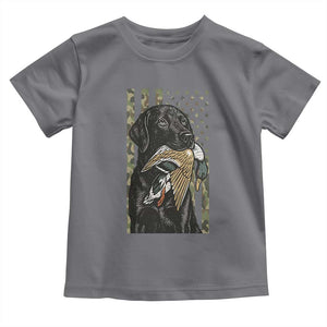 Patriotic Black Lab Toddler T Shirt Hunting Dog American Flag Camo Gift TS12 Charcoal Print Your Wear