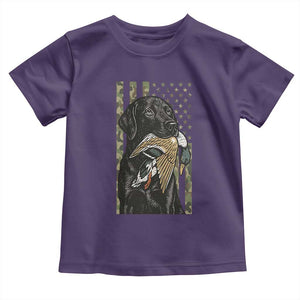 Patriotic Black Lab Toddler T Shirt Hunting Dog American Flag Camo Gift TS12 Purple Print Your Wear