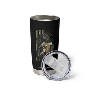 Patriotic Black Lab Tumbler Cup Hunting Dog American Flag Camo Gift TS12 Print Your Wear