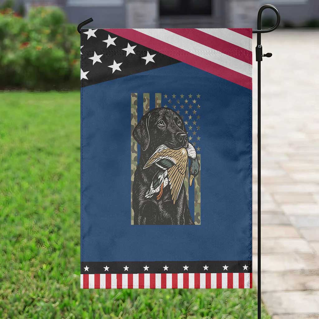 Patriotic Black Lab Garden Flag Hunting Dog American Flag Camo Gift TS12 Classic Blue Black Print Your Wear