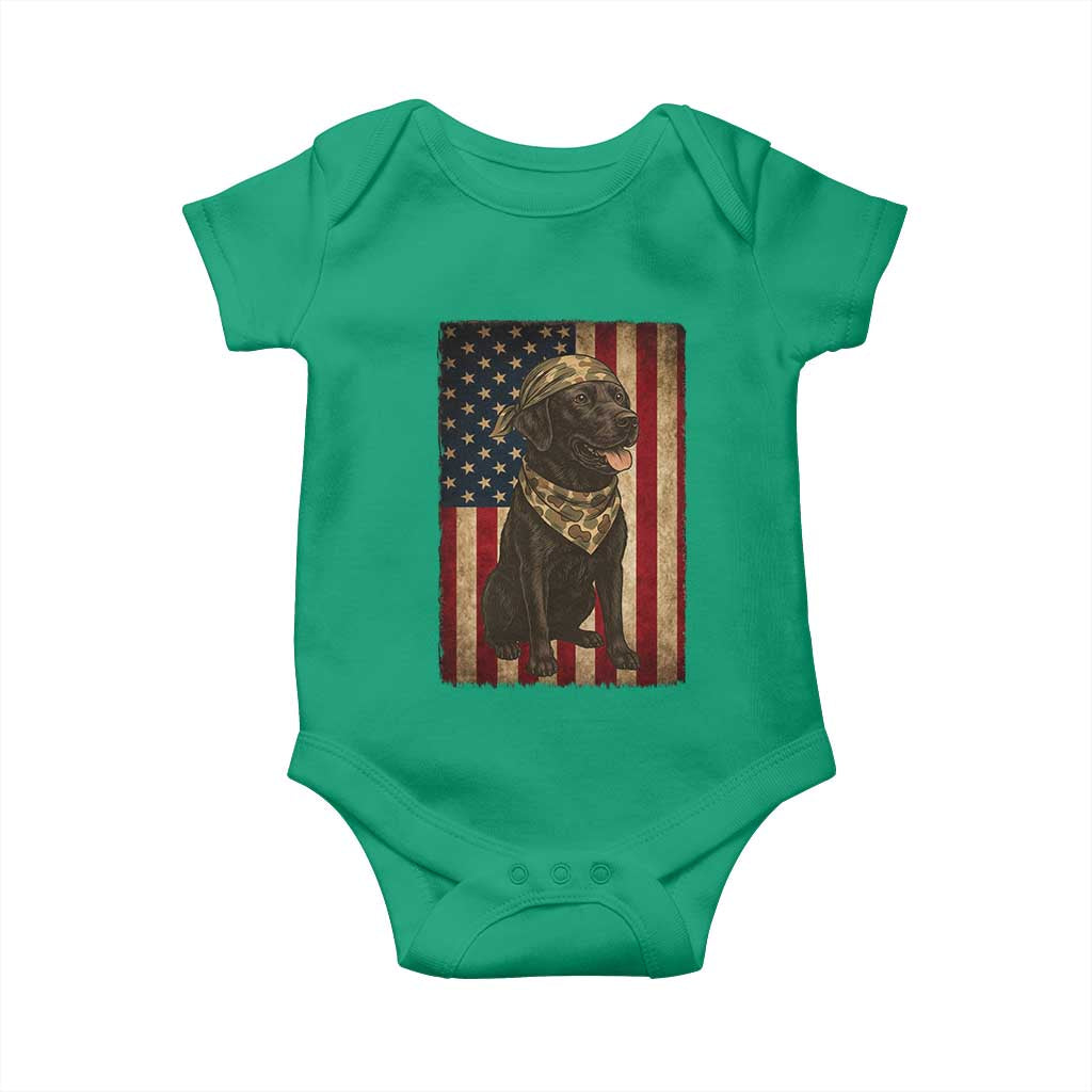 Black Labrador Baby Onesie Hunting American Flag Dog Lover Gift TS12 Irish Green Print Your Wear