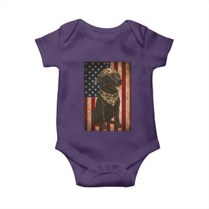 Black Labrador Baby Onesie Hunting American Flag Dog Lover Gift TS12 Purple Print Your Wear