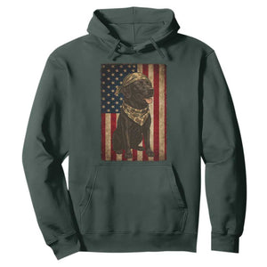Black Labrador Hoodie Hunting American Flag Dog Lover Gift TS12 Dark Forest Green Print Your Wear