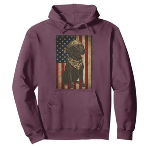 Black Labrador Hoodie Hunting American Flag Dog Lover Gift TS12 Maroon Print Your Wear