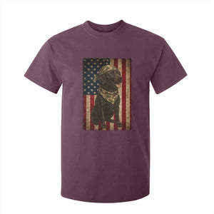 Black Labrador T Shirt For Kid Hunting American Flag Dog Lover Gift TS12 Maroon Print Your Wear