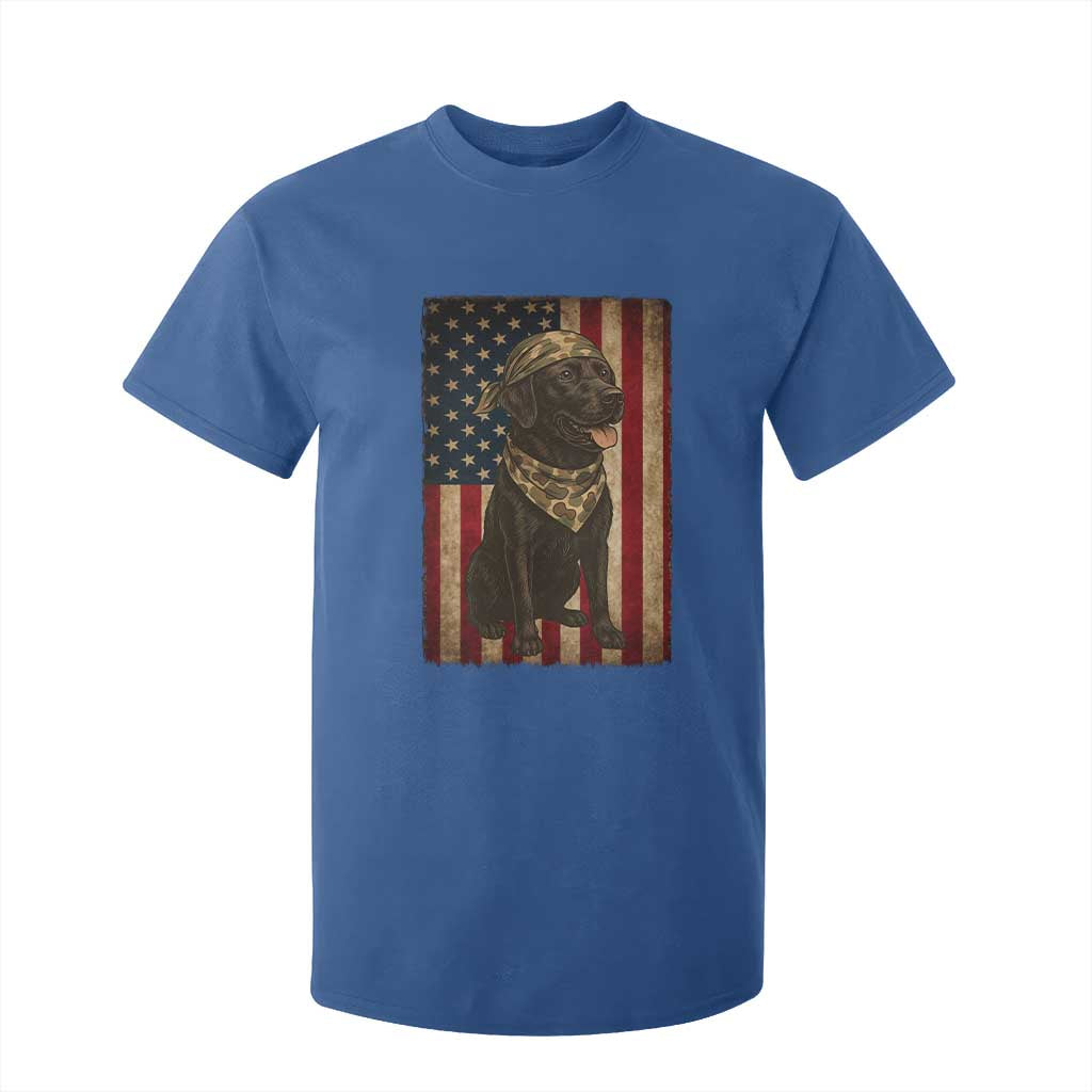 Black Labrador T Shirt For Kid Hunting American Flag Dog Lover Gift TS12 Royal Blue Print Your Wear